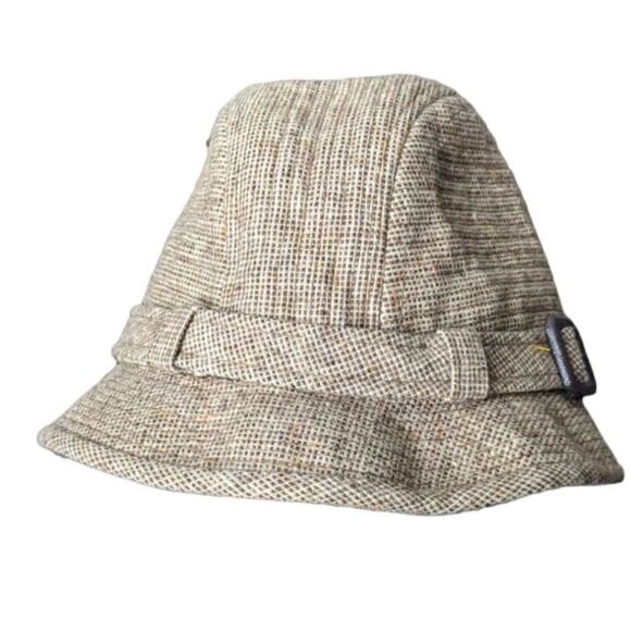 Knox New York Hat Tweed Tan Buckled Size 7 1/8 - Picture 4 of 6
